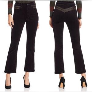 Mother The Smooth Hustler Black Velvet Pants. Size 30